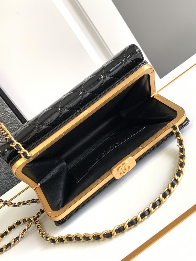 Chanel Patent Leather Shoulder Bag Black AS4479