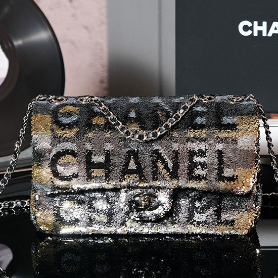 Chanel Sequins Medium Flap Evening Bag CF25