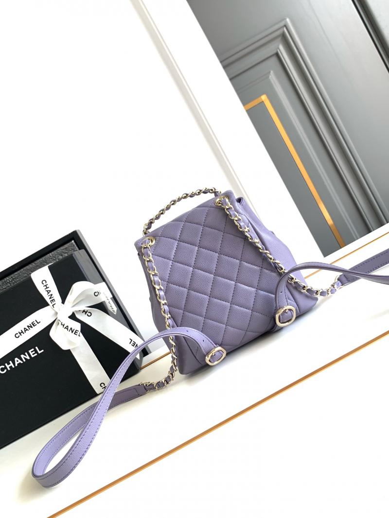 Chanel Small Backpack Purple AS3787