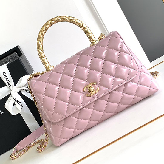 Chanel Small Coco Handle Bag A92990 Pink