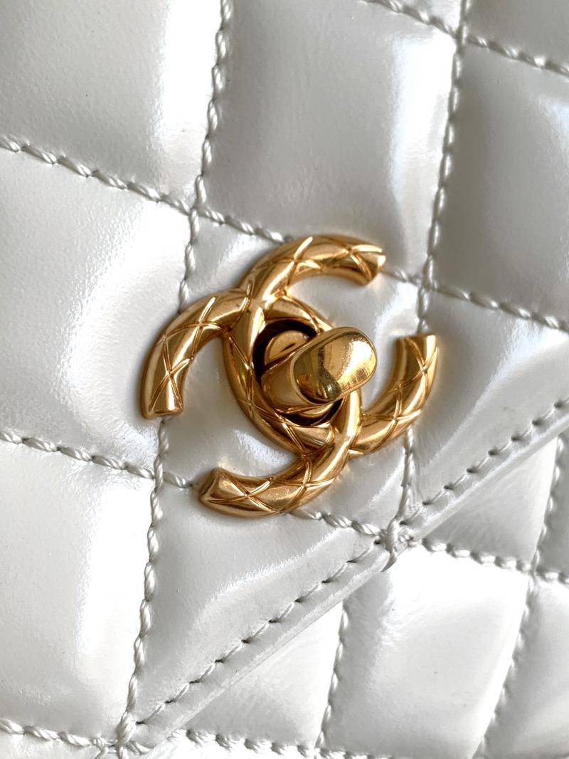 Chanel Small Coco Handle Bag A92990 White