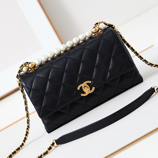 Chanel Small Flap Bag with Top Handle AS4997 Black