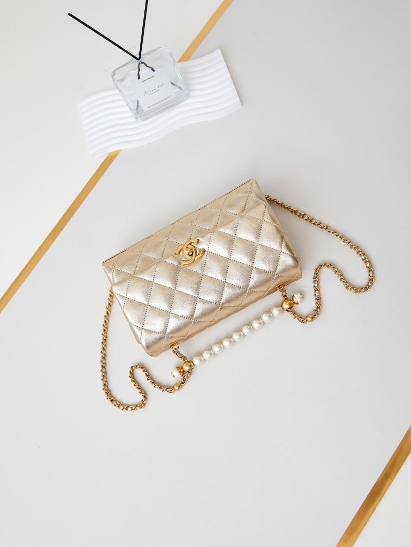 Chanel Small Flap Bag with Top Handle AS4997 Gold