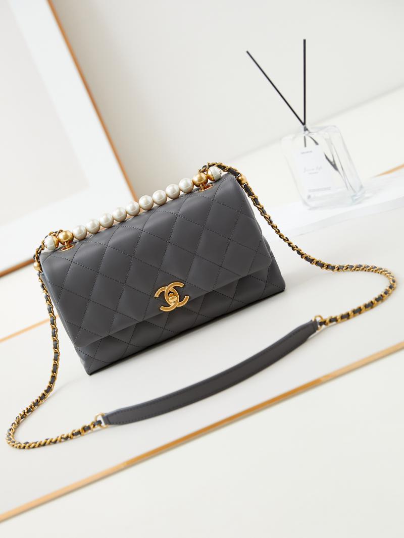 Chanel Small Flap Bag with Top Handle AS4997 Grey