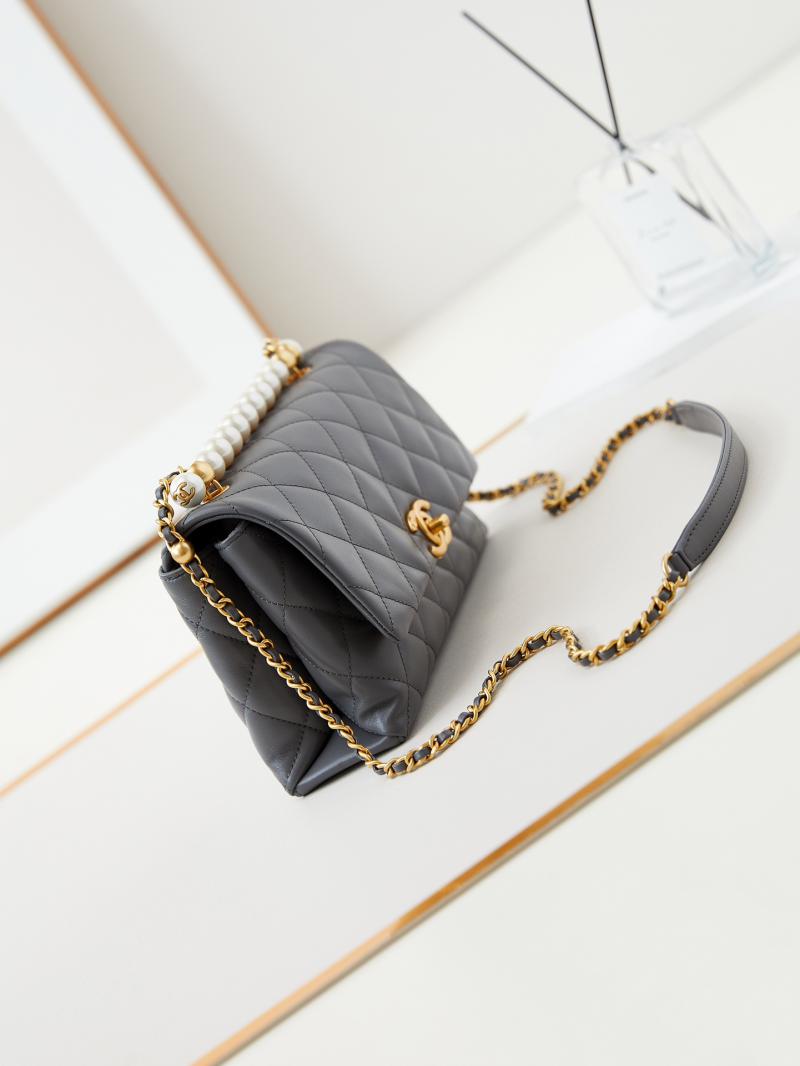 Chanel Small Flap Bag with Top Handle AS4997 Grey