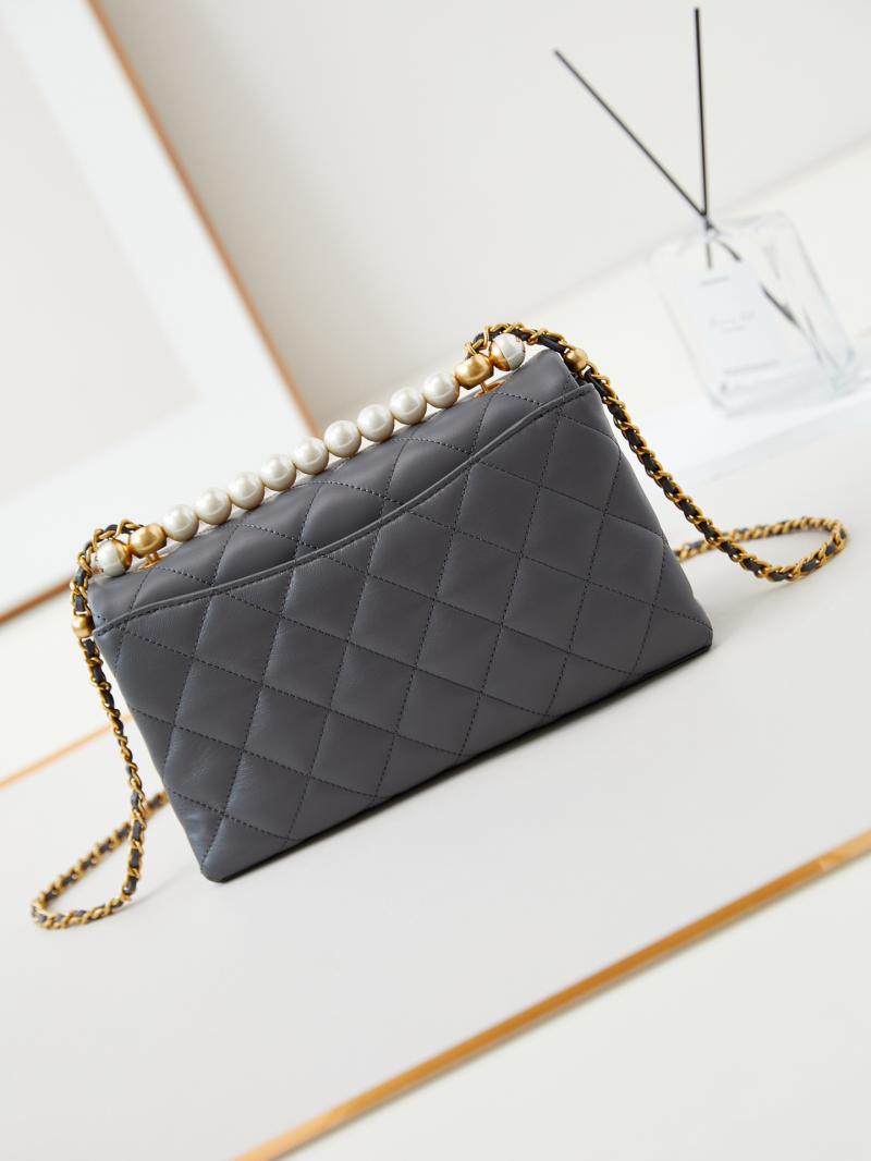 Chanel Small Flap Bag with Top Handle AS4997 Grey