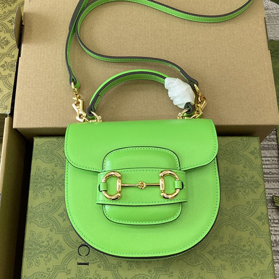 Gucci Horsebit 1955 Leather Mini Top Handle Bag 781387 Green