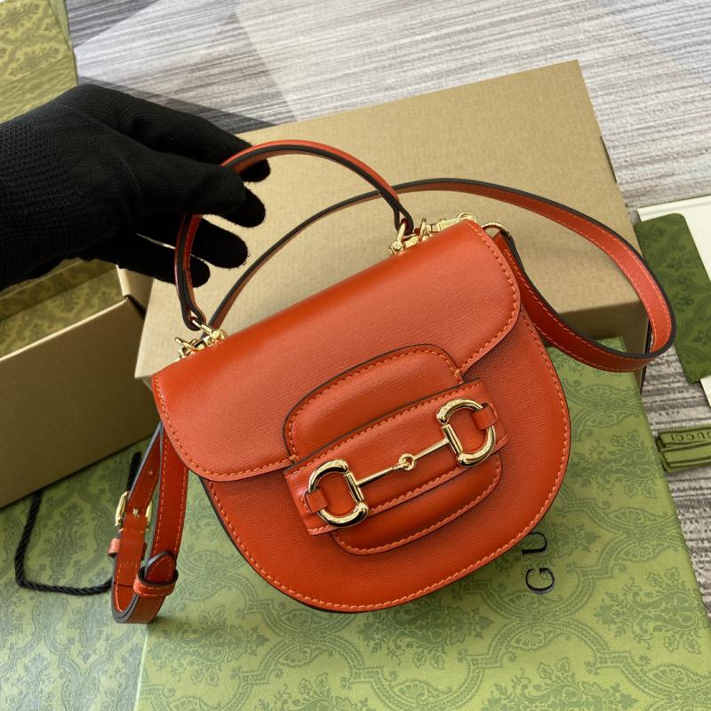 Gucci Horsebit 1955 Leather Mini Top Handle Bag 781387 Orange