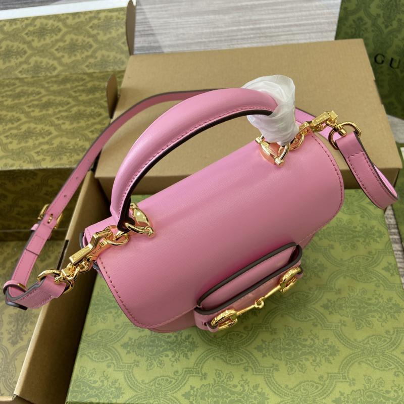 Gucci Horsebit 1955 Leather Mini Top Handle Bag 781387 Pink