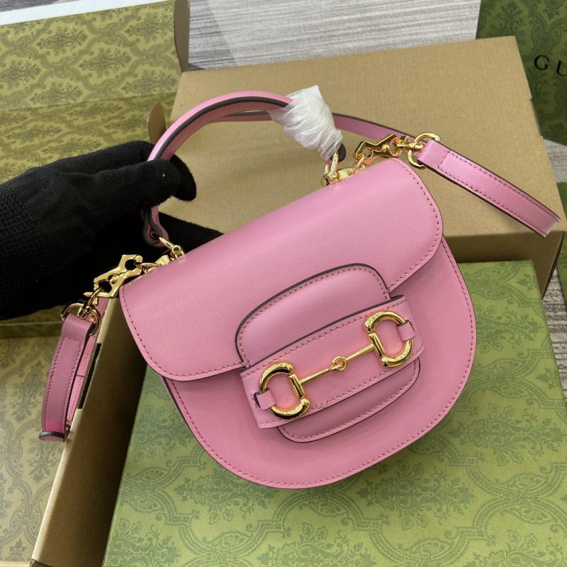 Gucci Horsebit 1955 Leather Mini Top Handle Bag 781387 Pink