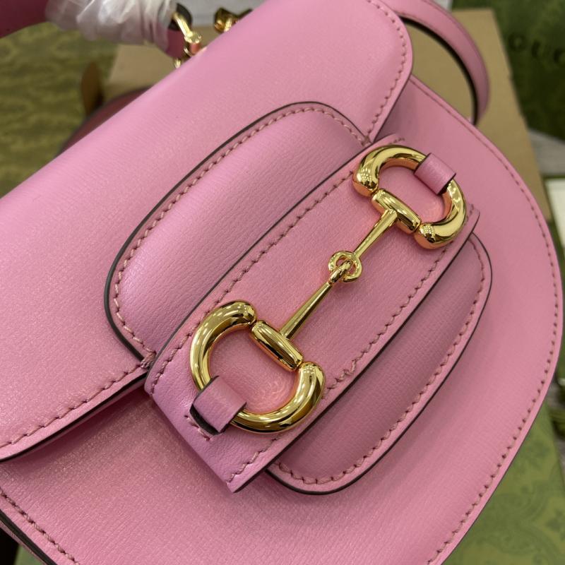 Gucci Horsebit 1955 Leather Mini Top Handle Bag 781387 Pink