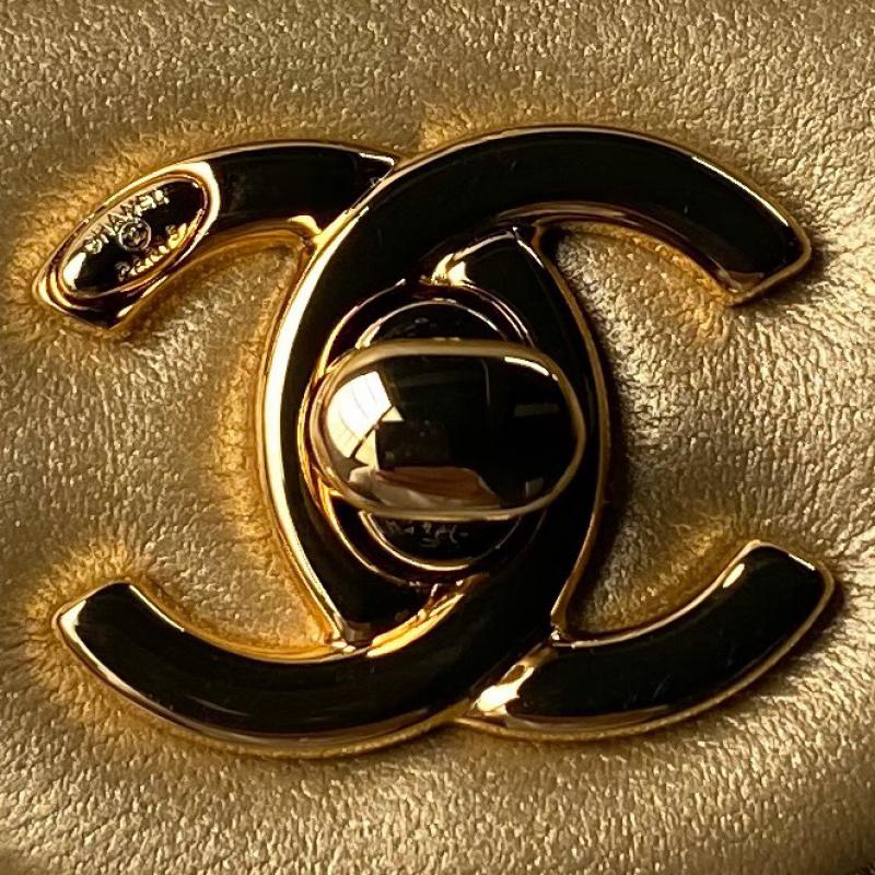 Mini Chanel Flap Bag with Top Handle AS4847 Gold