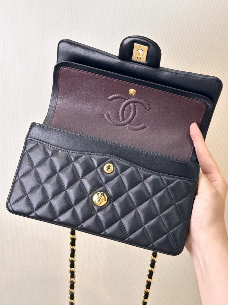 Small Chanel Lambskin Flap Bag A01117 Black