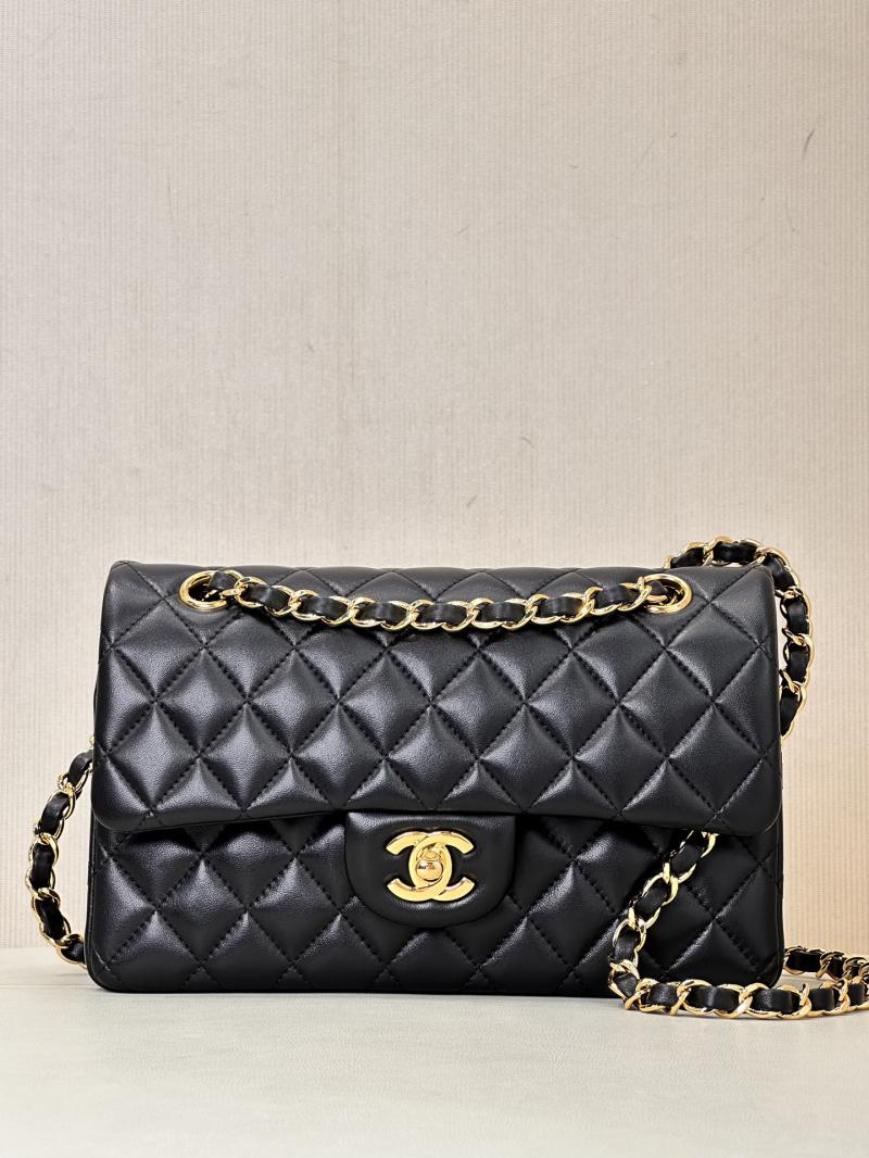 Small Chanel Lambskin Flap Bag A01117 Black