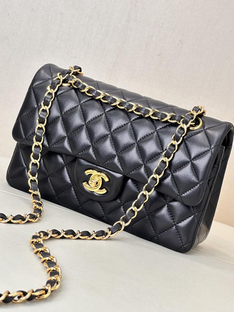 Small Chanel Lambskin Flap Bag A01117 Black