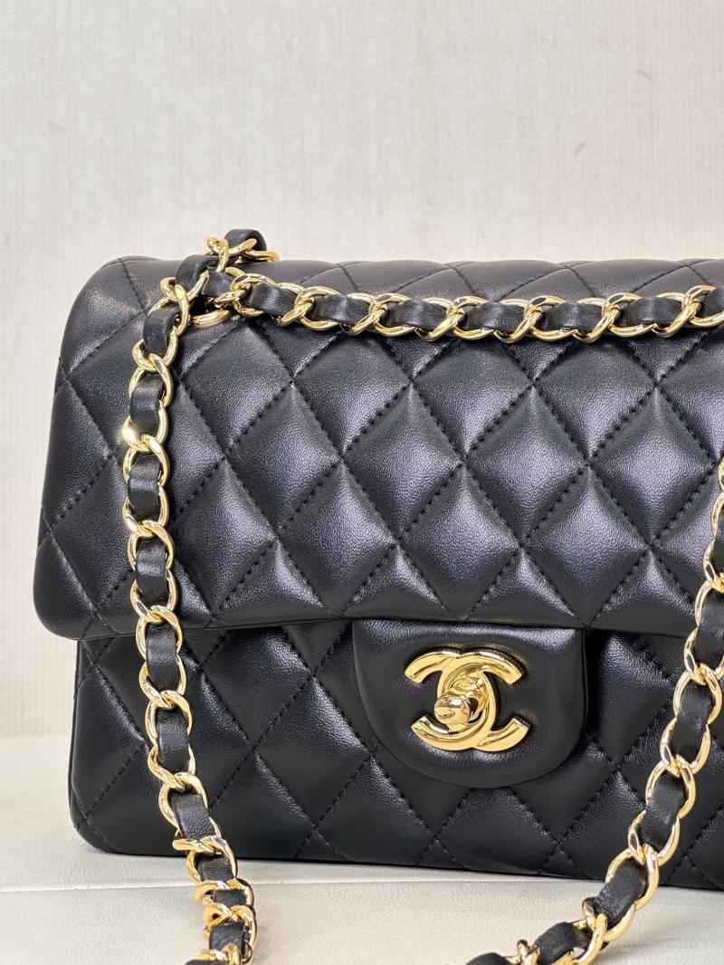 Small Chanel Lambskin Flap Bag A01117 Black