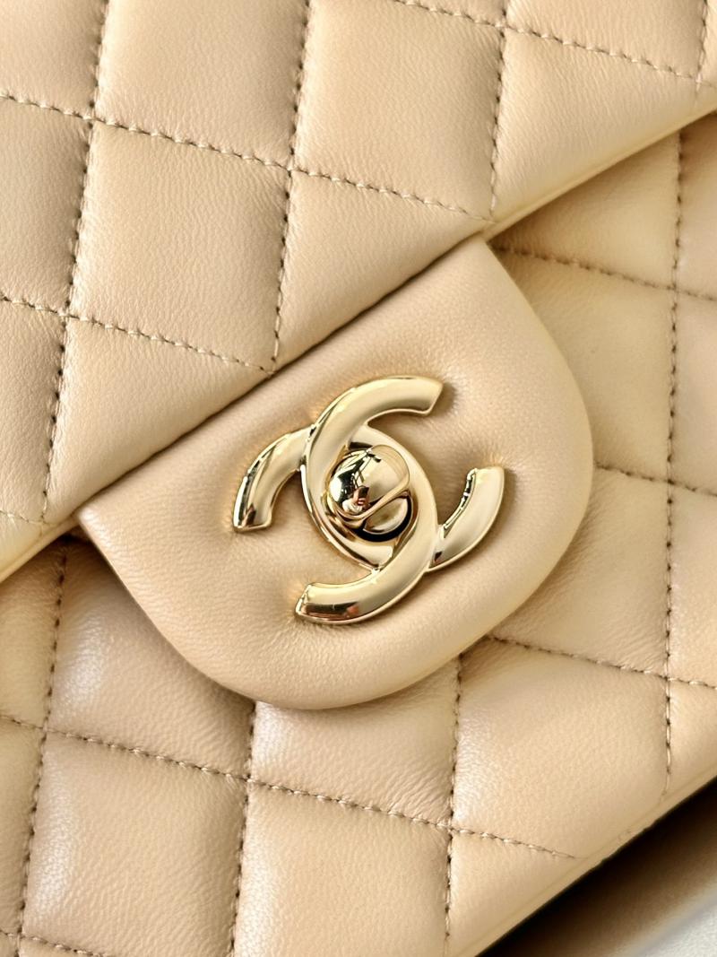 Small Chanel Lambskin Flap Bag Beige A01116