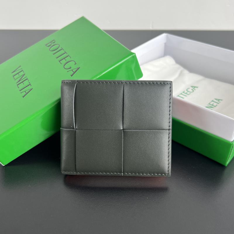 Bottega Veneta Cassette Bi-Fold Wallet 649603 Dark green