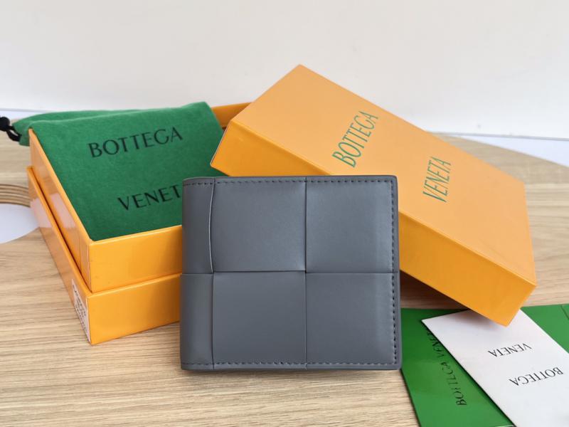 Bottega Veneta Cassette Bi-Fold Wallet 649603 Grey