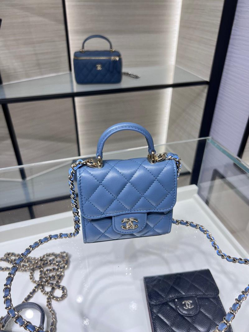 Chanel Clutch With Chain Black AP2682 Blue