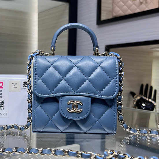 Chanel Clutch With Chain Black AP2682 Blue