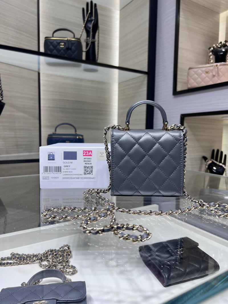 Chanel Clutch With Chain Black AP2682 Dark Grey