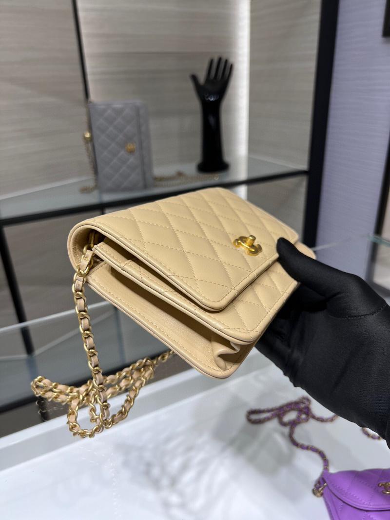 Chanel Lambskin WOC Chain Wallet AP1450 Beige