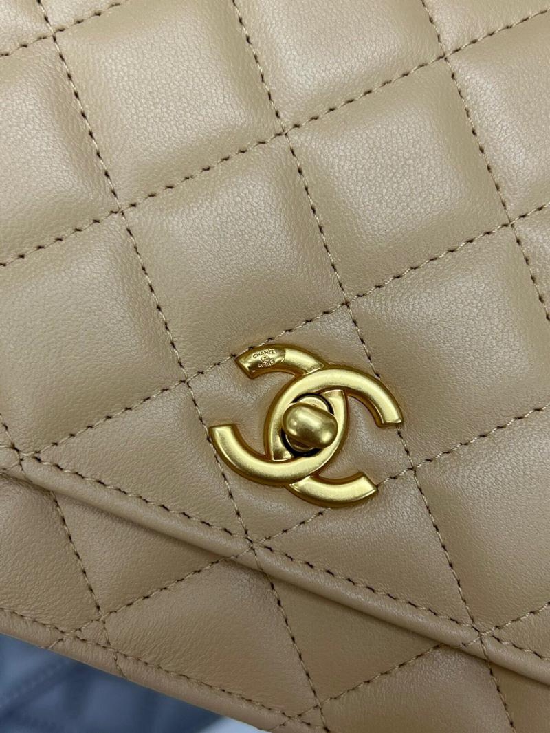 Chanel Lambskin WOC Chain Wallet AP1450 Beige