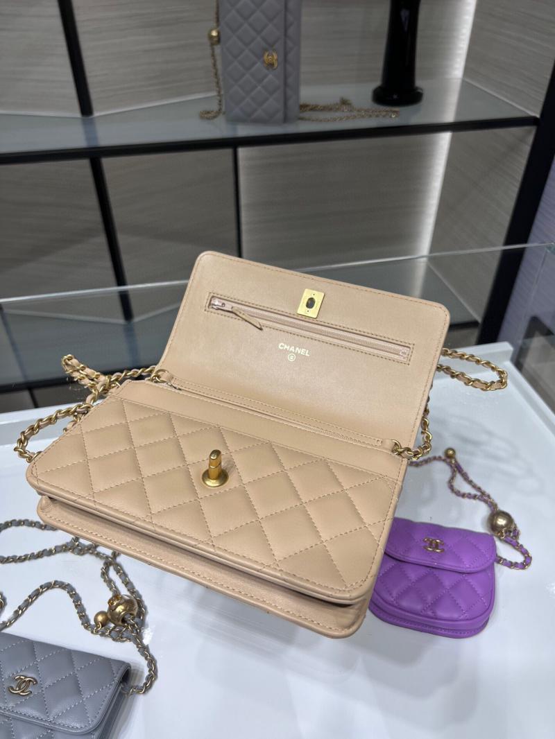 Chanel Lambskin WOC Chain Wallet AP1450 Beige