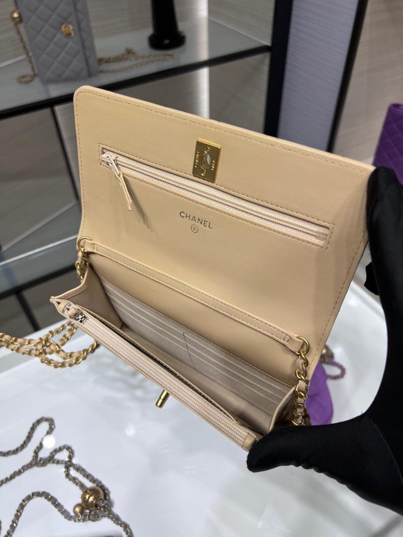 Chanel Lambskin WOC Chain Wallet AP1450 Beige