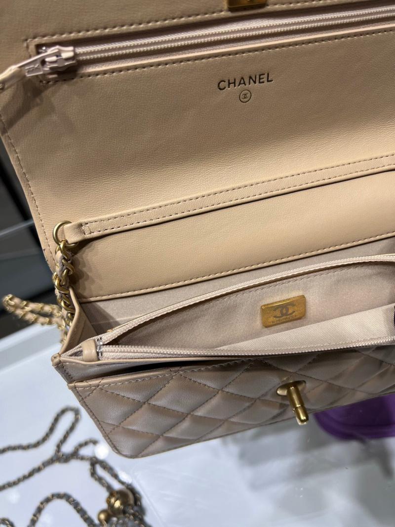 Chanel Lambskin WOC Chain Wallet AP1450 Beige