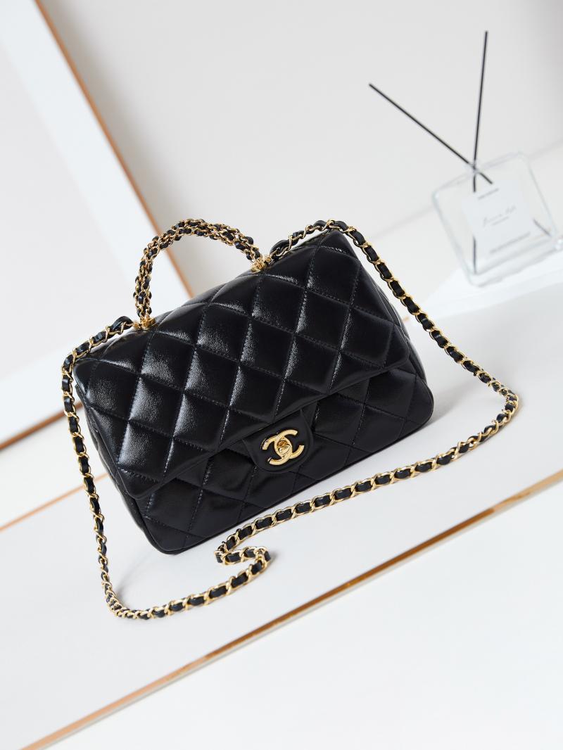 Chanel Mini Flap Bag With Top Handle AS5043 Black