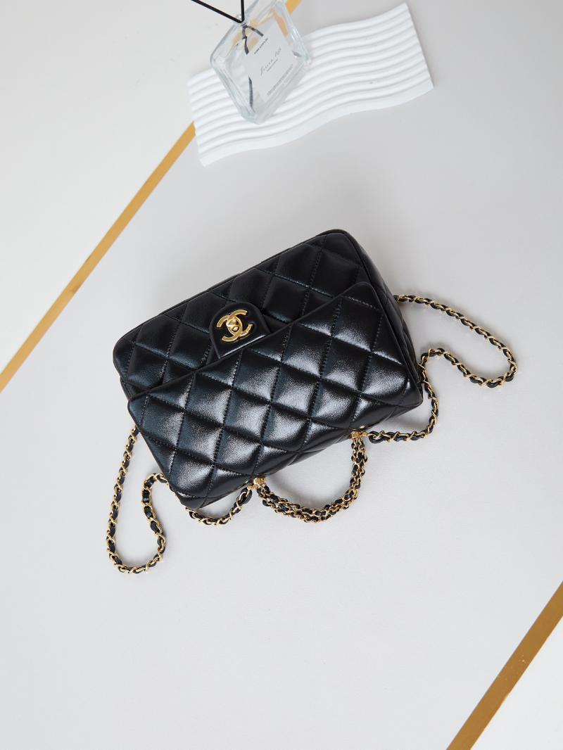 Chanel Mini Flap Bag With Top Handle AS5043 Black