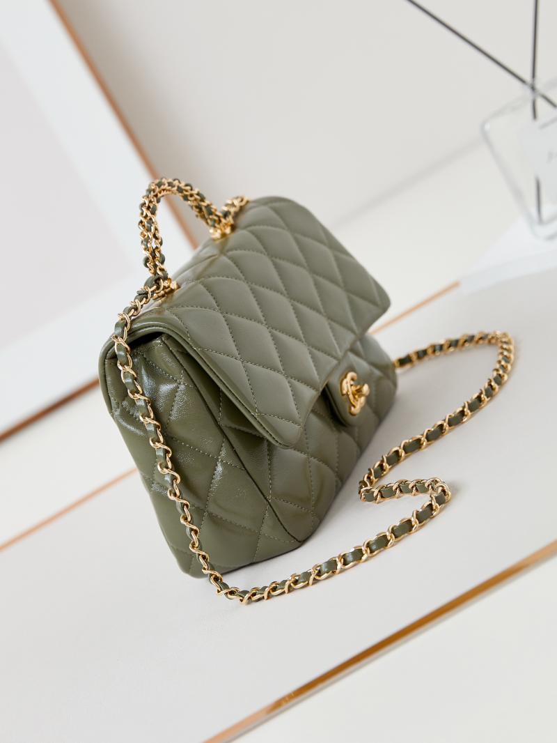 Chanel Mini Flap Bag With Top Handle AS5043 Green