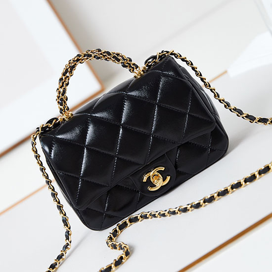 Chanel Mini Flap Bag with Top Handle AS5032 Black