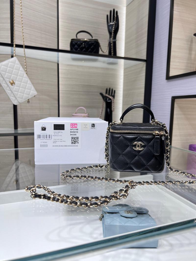 Chanel Mini Vanity With Chain AP2198 Black