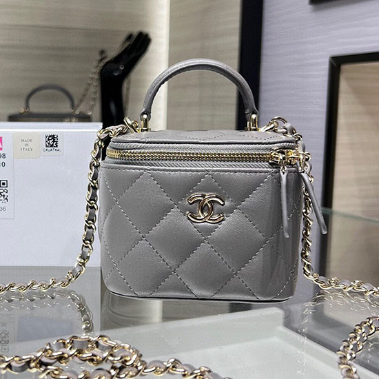 Chanel Mini Vanity With Chain AP2198 Grey