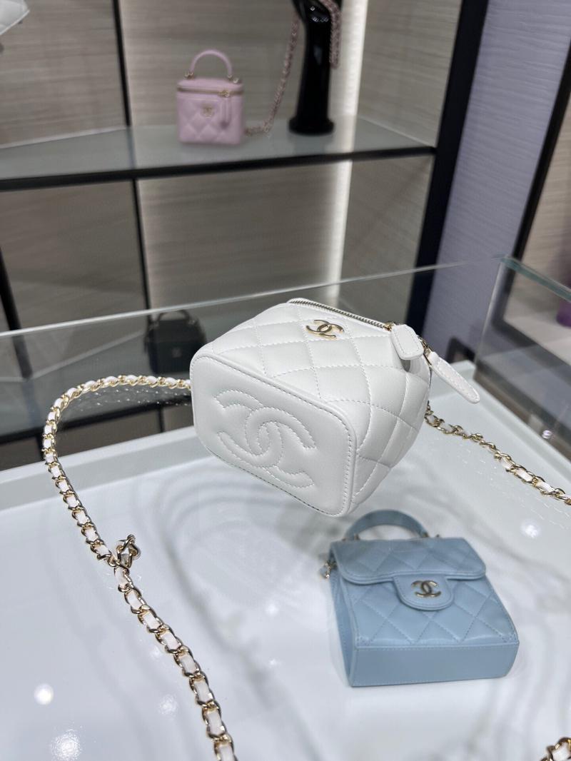 Chanel Mini Vanity With Chain AP2198 White