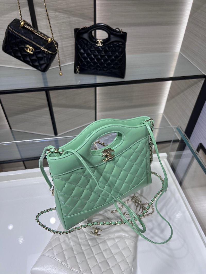 Chanel Shiny Lambskin 31 Mini Shopping Bag AS4133 Green