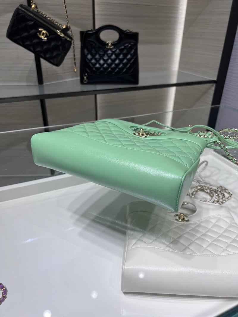 Chanel Shiny Lambskin 31 Mini Shopping Bag AS4133 Green