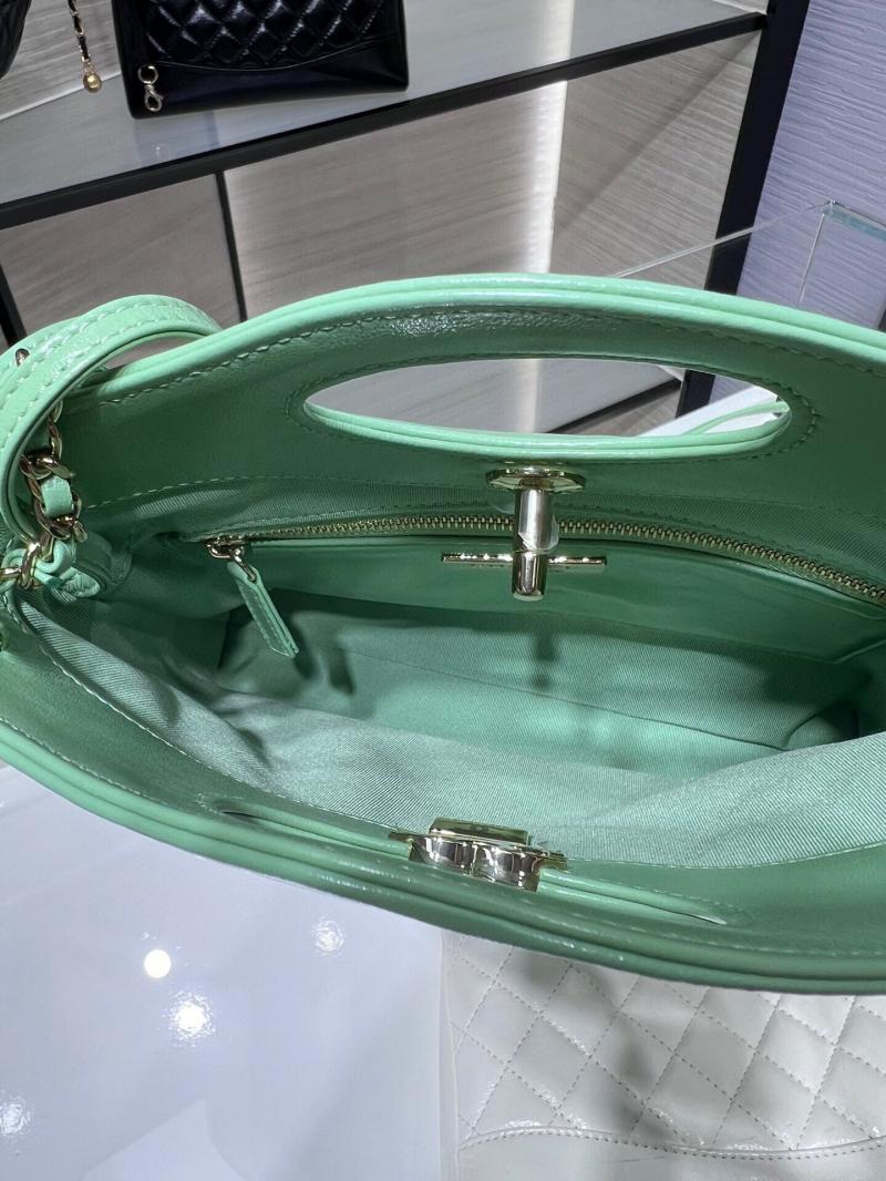 Chanel Shiny Lambskin 31 Mini Shopping Bag AS4133 Green