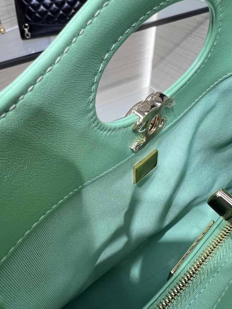 Chanel Shiny Lambskin 31 Mini Shopping Bag AS4133 Green