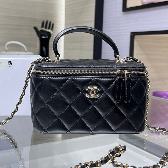 Chanel Vanity Case With Chain AP2199 Black