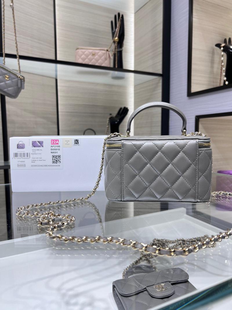 Chanel Vanity Case With Chain AP2199 Grey