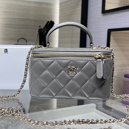 Chanel Vanity Case With Chain AP2199 Grey