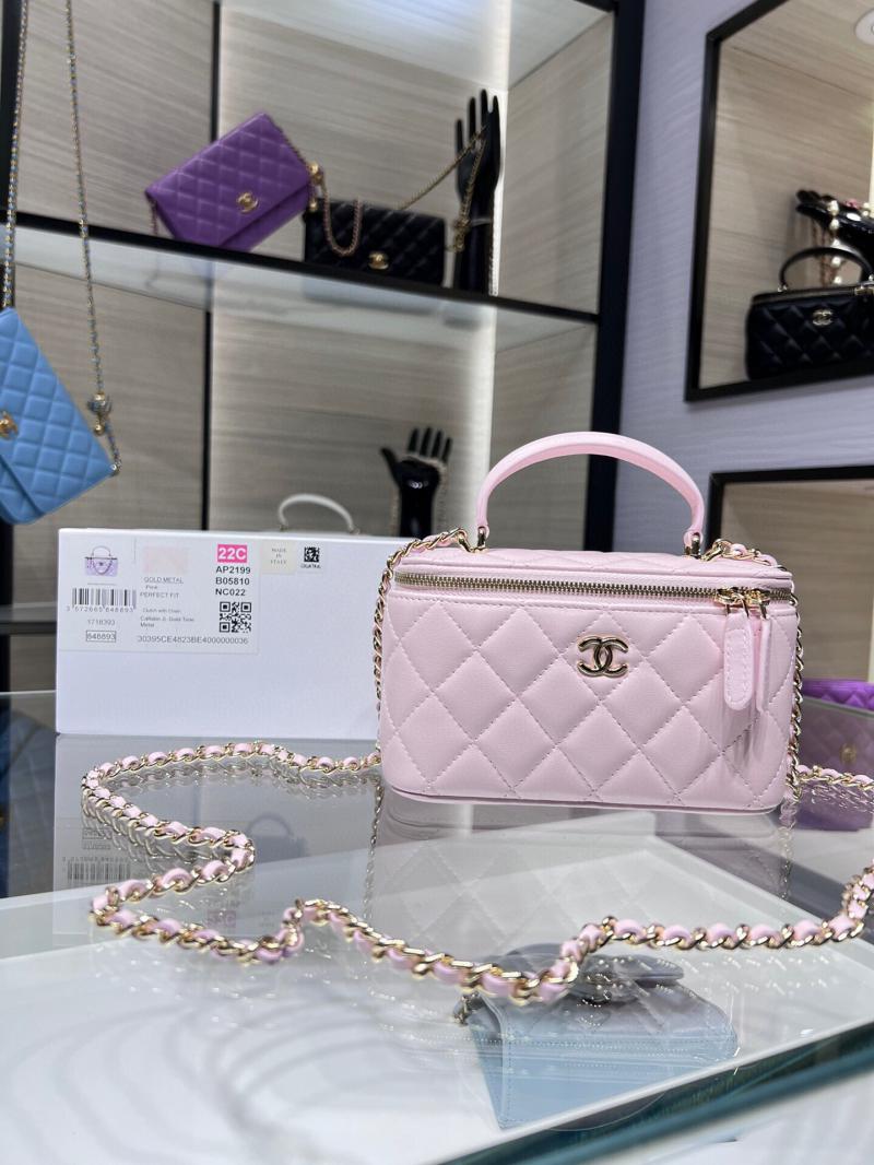 Chanel Vanity Case With Chain AP2199 Pink