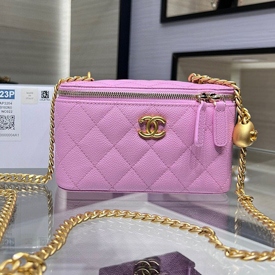 Chanel Vanity Case With Chain AP3204 Pink