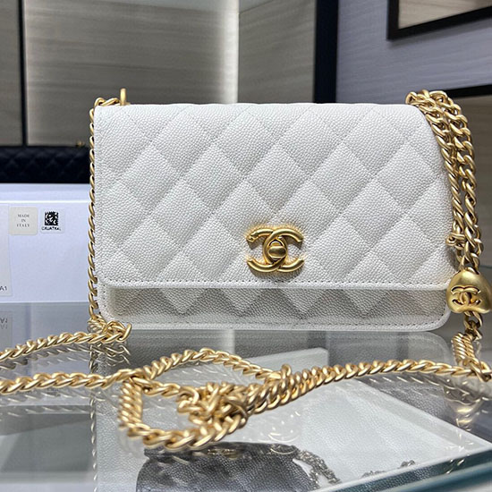 Chanel Woc Chain Wallet AP3201 White