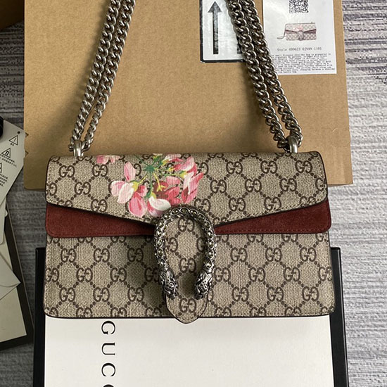 Gucci Dionysus Small Shoulder Bag 499623 with Red Flower