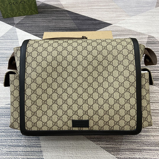 Gucci GG Supreme Medium Diaper Bag 495909 Beige